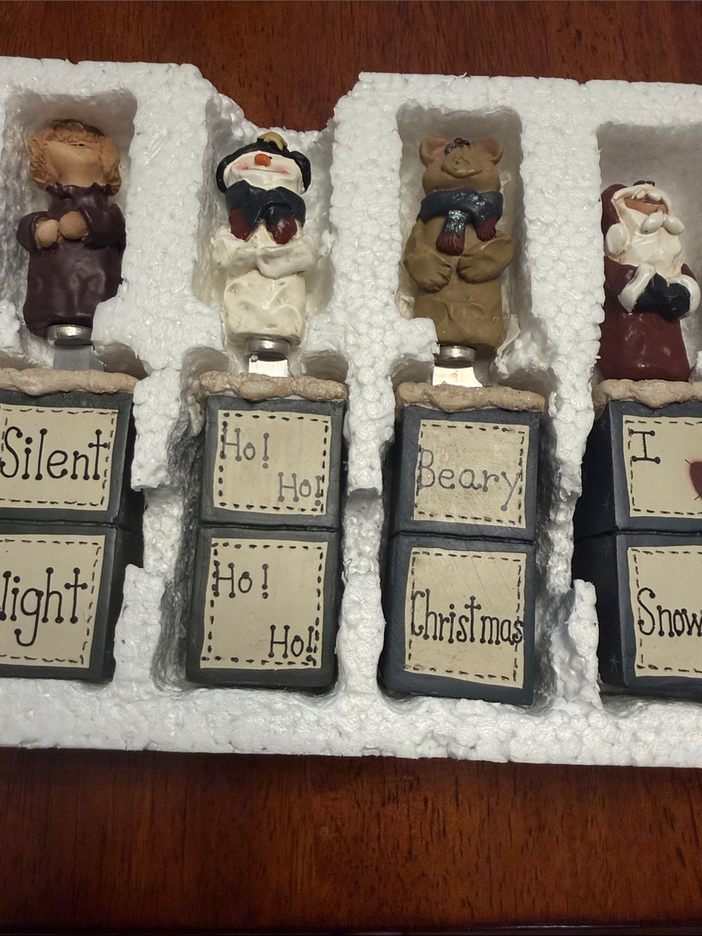 Holiday Ceramic butter spreader Set - set of 4 Holiday festive